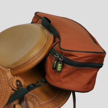 Imagem de TrailMax Alforje de cavalo; bolsa de sela de poliéster 600-D com costura dupla, bolsa de sela para passeios em trilha, forrada de vinil para forma e fácil limpeza; bolsas de sela para cavalos;