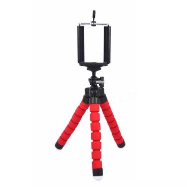Imagem de Tripé Flexível Articulado Suporte Celular Selfie Câmera Verm - Aq Shop