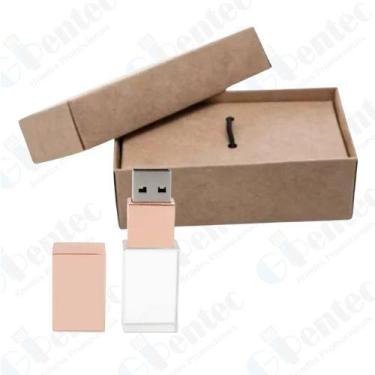 Imagem de Kit Caixinha + Pen Drive Vidro Personalizado (REF-KT5) - Gipentec, Ros