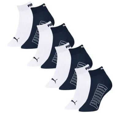 Imagem de 6 Pares De Meias Cano Baixo De Algodão Cotton Masculinas - Selene, Úni