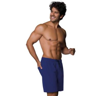 Imagem de Bermuda Masculina Selene Macia Com Bolso e Elástico No Cós Adulto Teci