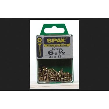 Imagem de SPAX Parafuso multimaterial 1/5.1 cm Zinc Phillips/Square Multiple Material Thread Flat Head Box 50
