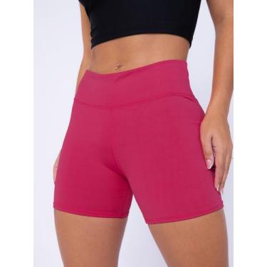 Imagem de Shorts Academia Feminino Suplex Básico Preto Donna Martins, Pink, P