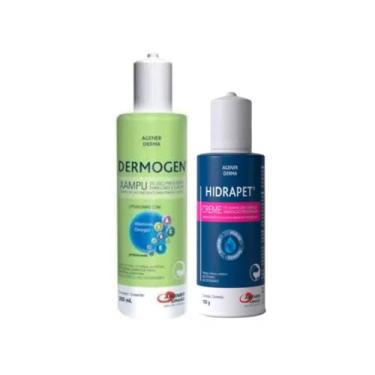 Imagem de Dermogen 200ml + Hidrapet Creme 100g Cão Cães Cachorro Gato