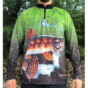 Imagem de Camiseta de Pesca Trairão Green - FPS 50 + UV - Ref. 121 - Masculina  