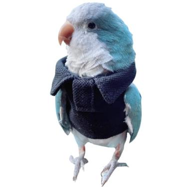 Imagem de CXYYXF Fantasia de pássaro, fralda de pássaro, roupa de voo, roupa de pássaro, cosplay, acessório para fotos para papagaios, periquito, periquito, calopsita, animais pequenos (azul-marinho, G)