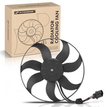 Imagem de A-Premium Conjunto de ventoinha de refrigeração do radiador do motor compatível com modelos Volkswagen e Audi - Jetta, Passat, Golf, Tiguan, Tiguan Limited, Beetle, CC, Eos, GTI, A3, A3 Quattro, TT Quattro, TT RS Quattro