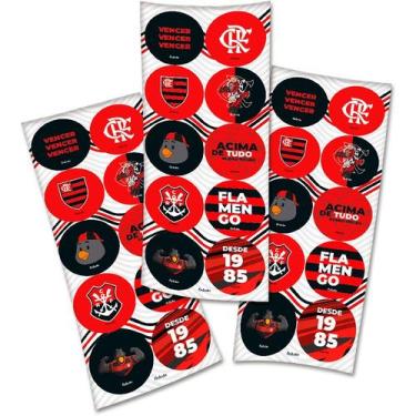 Imagem de Adesivo Redondo - Flamengo - 30 unidades - Festcolor - Rizzo