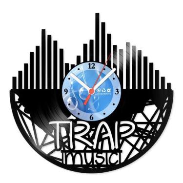 Imagem de Relógio De Parede Disco Vinil Música - Trap Music - VMU-043 - Modernar
