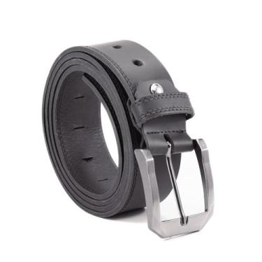 Imagem de Cinto Masculino Em Couro Legitimo Fivela Quadrada Costurado - Use Youn