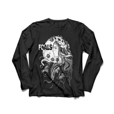 Imagem de Camiseta Manga Longa Feminina Foals Indie - Ultrav Store, Preto, GG