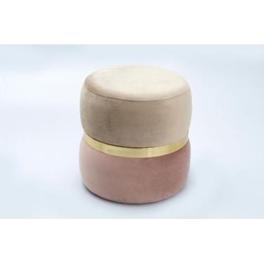 Imagem de Puff Redondo Estofado Job Com Argola -ManceboStore - Mancebo store