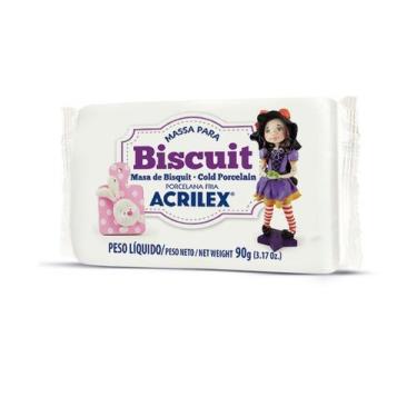 Imagem de Massa Pronta para Biscuit Porcelana Fria 90g - Acrilex, 519 - BRANCO