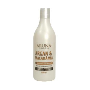 Imagem de Shampoo Hidratante Argan e Macadâmia 500ml Aruna Cosméticos – Reconstrução, Hidratação e Anti-frizz