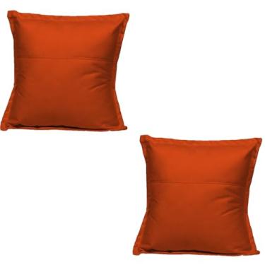 Imagem de Kit 2 Almofadas Decorativas Cheias Fofinhas Para Sofá Sala Poltrona Suede Terracota