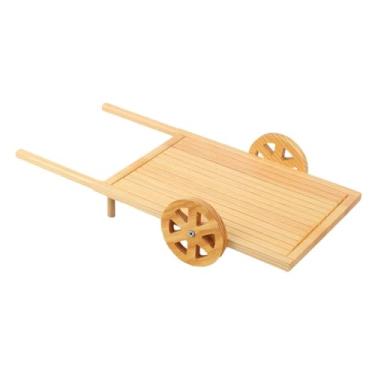 Imagem de IEUDNS Carrinho de exposição para sushi, bandeja de madeira para lanche, suporte para servir comida, prato de madeira para sashimi, cupcakes, lanches, 33cmx14.8cm