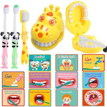 Imagem de Kit de Dentista Skylety com 2 Modelos de Dentes e Escova