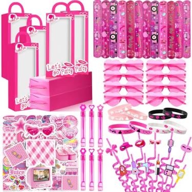 Imagem de CHSLtmxq 122 Peças Lembrancinhas De Festa Rosa, Brinquedo Rosa, Presente, Sacolinha De Guloseimas, Enchimento, Decorações De Festa De Maquiagem, Tema De Princesa, Lembrancinhas De Festa De Aniversár