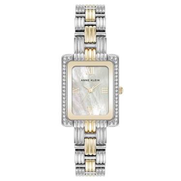 Imagem de Anne Klein Relógio feminino premium com detalhes de cristal, Prata