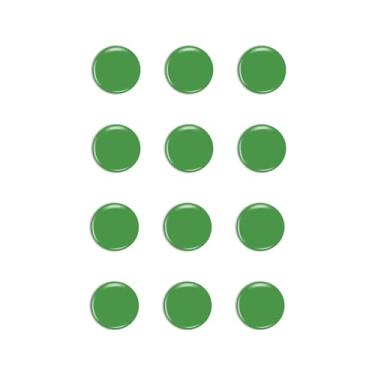 Imagem de 24 Imãs p/Geladeira, Quadros e Superfícies Magnéticos (Verde)