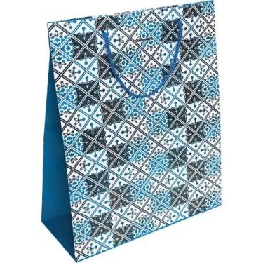 Imagem de Sacola para Presente Decorada MASCULINA/NEUTRA Grande 40X29X12 - Pacot