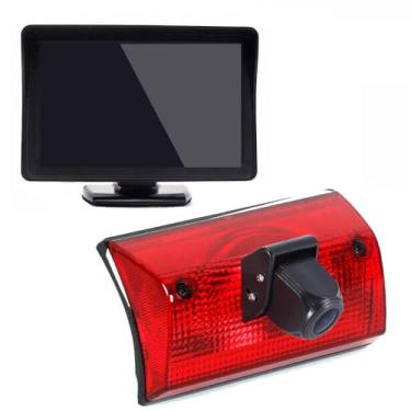 Imagem de Câmera reversa de luz de freio + substituição de monitor de 4,3 polegadas para Mercedes Freightliner Sprinter 2500 3500/ Mercedes-Benz Sprinter W901 W902 W903 W904/VW LT Mk II 2DL, 2DM 2DA 2DB 2DC 2DD