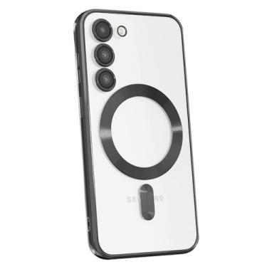 Imagem de Capa Magnética Compatível com Magsafe para o Samsung Galaxy S23 Plus - Proteção Completa nas Lentes das Câmeras, Carregamento por Aproximação, Anti-impacto e Acabamento Premium Cor: Preto