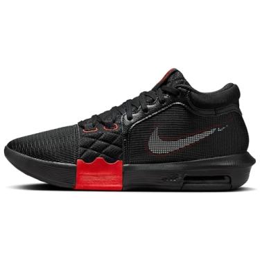 Imagem de Nike Tênis de basquete Lebron Witness 8 (FB2239-005, preto/vermelho universitário), Preto/vermelho universitário/branco, 44