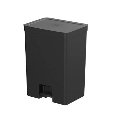 Imagem de Lixeira Com Pedal Trium 46 L + 4 L Preto Ou