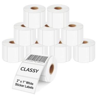 Imagem de Etiquetas térmicas CLASSY 2x1 13000 com código de barras autoadesivo R