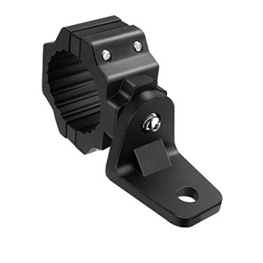 Imagem de Suporte de chicote UTV, 1 peça Zidiyoruo para mastro de bandeira off-road para montagem de bandeira e luz de chicote, liga de alumínio, orifício giratório de 360° ajustável para todos os SXS de 4,4 a 5 cm de gaiola de rolo (preto)