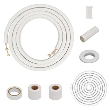 Imagem de Air Jade Conjunto de tubos de cobre isolados de 10 m e 1/4 e 3/20.3 cm para ar condicionado sem dutos, sistema de bomba de calor