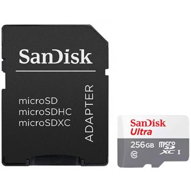Imagem de Cartao De Memoria Micro Sd De 256gb Sandisk Ultra Sdsqunr-256g-gn6ta - Branco/cinza