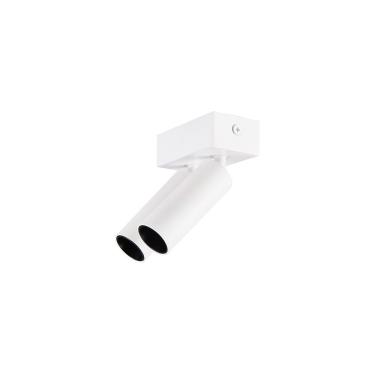 Imagem de Spot Direcionável De Sobrepor Nordecor Kona Duplo Led Alto Irc 97 Bivolt Branco 2700k Luz Amarela 6585