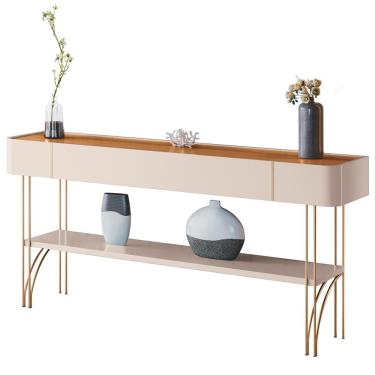 Imagem de Aparador Decorativo Industrial Sala De Estar Jantar La Vie B01 Off White Cinamomo - Lyam Decor