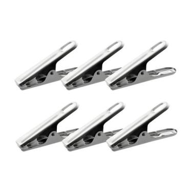 Imagem de Jogo 6 Prendedores De Embalagens Em Aço Inoxidável E Plástico Alimento