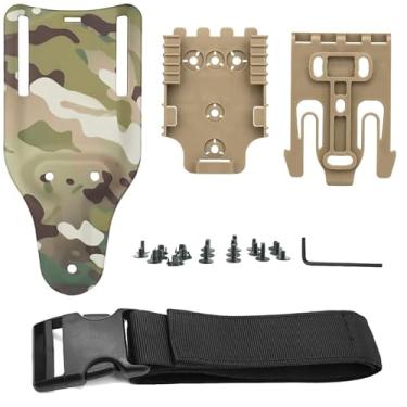 Imagem de WGLILO Kits De Sistema Travamento Rápido Com Garfo Passeio Médio E Placa Recepção Serviço, Acessório Fixação Polímero Para Coldres Perna Caída, Base Adaptadora Plataforma Qls 22/19, Cp