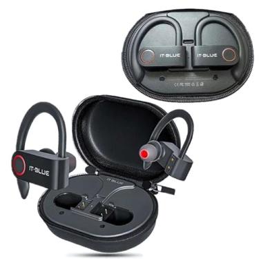 Imagem de Fone Bluetooth Esportivo LE-2410 – Som Potente, Estilo Gancho, Case Recarregável