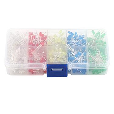 Imagem de Estink Luz LED de 500pcs, 5 Cores Luz Branca Amarela Vermelha Azul Diodos de 3 Mm de 3 Mm para Reparo de Eletrônicos Diy