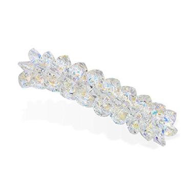 Imagem de YYBONNIE Lindos prendedores de cabelo francês floral brilhante Swarovski elemento de cristal flor presilha de cabelo acessórios para mulheres meninas noiva