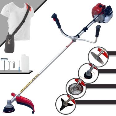 Imagem de Roçadeira Podador de Grama À Gasolina BCJ431-L 2T 43cc 1,7HP de Alta Performance Com Carretel e Faca 2 Pontas + EXTRA Faca 3 Pontas e Faca 40 Dentes