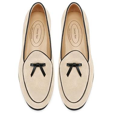 Imagem de Journey West Mocassins femininos de camurça com borla belga sem cadarço para mulheres em muitas cores, Bege belga, 9