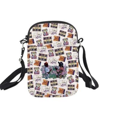 Imagem de Bolsa tiracolo feminista preta presente feminino presentes inspiradores Broadway nerds presentes And I'm Here Musical Lover Gift Sling Bag