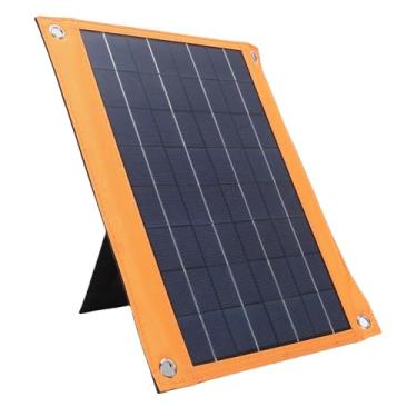 Imagem de Luocute Painéis Solares Carregador Solar Portátil de Alta Eficiência Com Suporte USB C DC Interfaces Cobrar até 4 Dispositivos, Carregador de Impermeabilização Policristalina de 16W