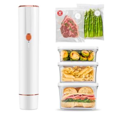 Imagem de Vixino Seladora a vácuo, seladora a vácuo para máquina compacta de selagem a vácuo, seladora portátil de alimentos (máquina seladora a vácuo + 3 recipientes
