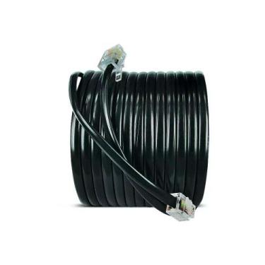 Imagem de Cabo de Telefonia Montado com Conectores RJ11 Preto 1 metro - Outras, 
