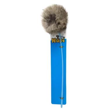 Imagem de Brinquedo varinha para gato napi v03 com pompom 30cm