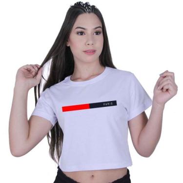 Imagem de Blusinha Cropped Algodão Paris França - LAFRE, Branco, G