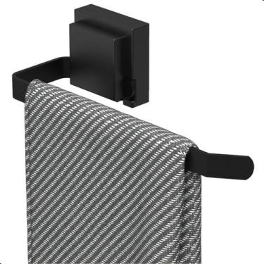 Imagem de Porta Toalha de Rosto Suporte com Ventosa Preto Max - HomeFull