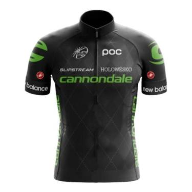 Imagem de Camisa Ciclismo Cannondale Manga Curta Zíper Fitness Mtb Bike Dry Fit 